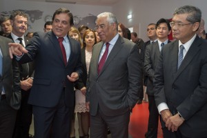Carlos Barros, diretor-geral da Fujitsu Portugal e o Primeiro-Ministro António Costa